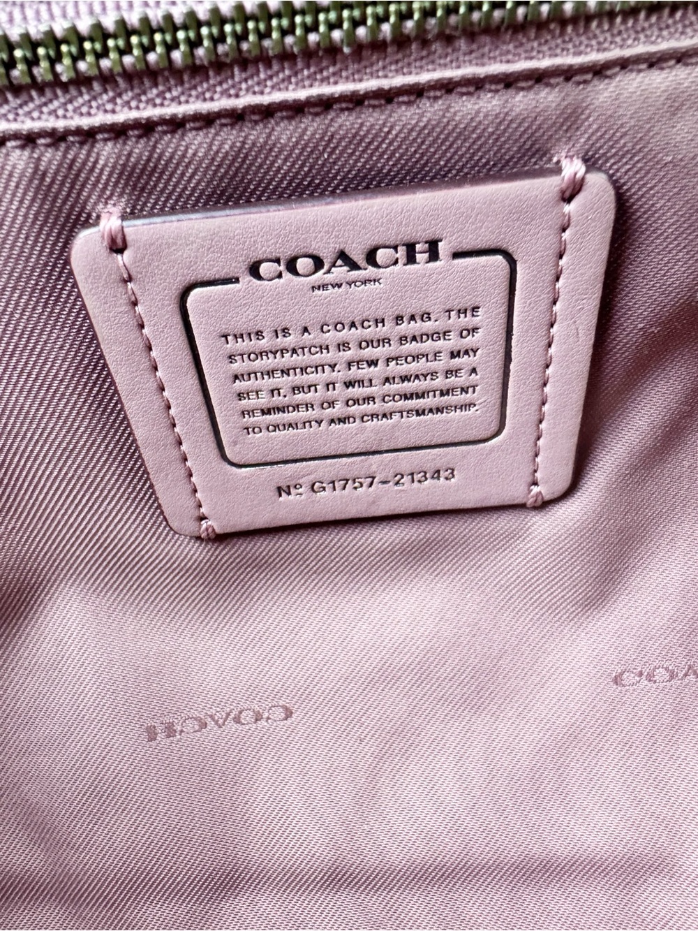 Coach Grace Satchel Mauve Pink Leather Top-Handle Satchel Crossbody - Picture 9 of 10